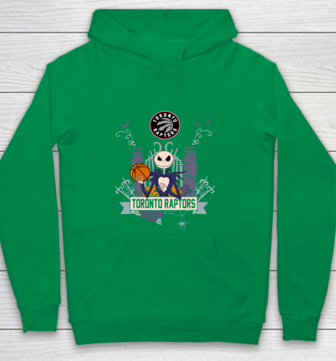 NBA Toronto Raptors Basketball Jack Skellington Halloween Youth Hoodie 4