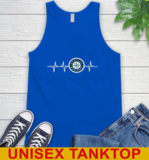 Seattle Mariners MLB Baseball Heart Beat Shirt Tank Top 4