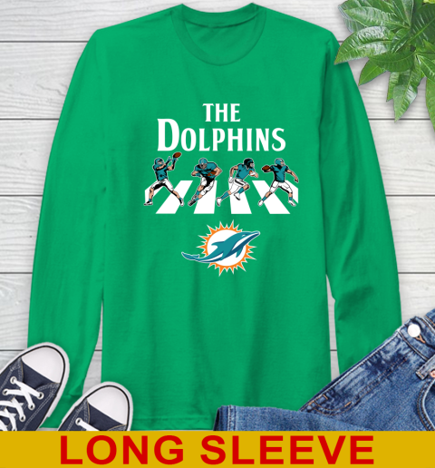 NFL Football Miami Dolphins The Beatles Rock Band Shirt Long Sleeve T-Shirt 8