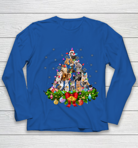 Funny Cat Christmas Tree Xmas Gifts Youth Long Sleeve 7