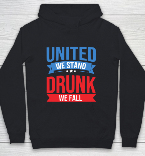 Beer Lover Funny Shirt United We Stand Gift, Drunk We Fall Funny 4th Of July Funny America Youth Hoodie