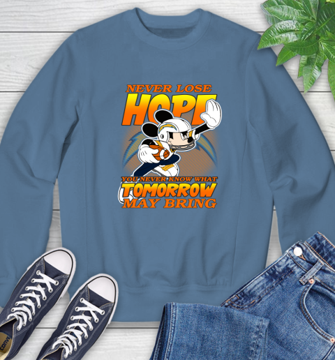Los Angeles Chargers NFL Football Mickey Disney Never Lose Hope Sweatshirt 8