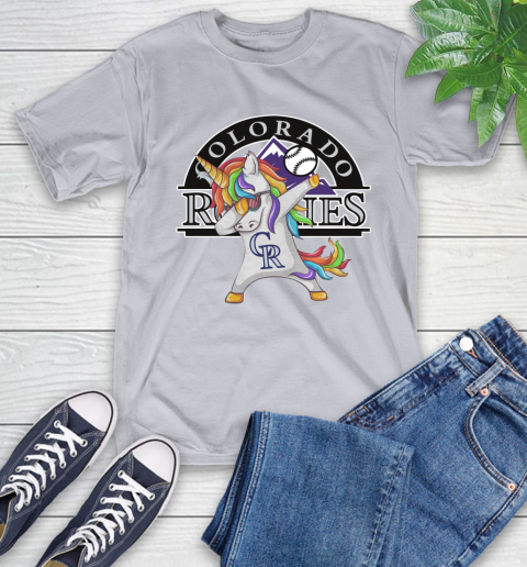 Colorado Rockies MLB Baseball Funny Unicorn Dabbing Sports T-Shirt 18