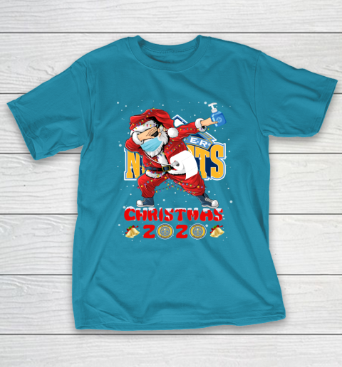 Denver Nuggets Funny Santa Claus Dabbing Christmas 2020 NBA T-Shirt 7