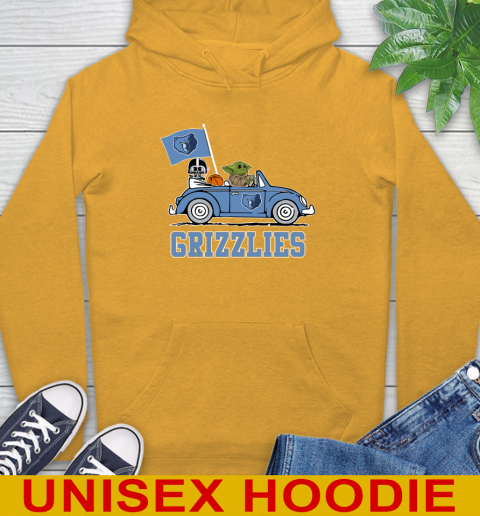 NBA Basketball Memphis Grizzlies Darth Vader Baby Yoda Driving Star Wars Shirt Hoodie 3