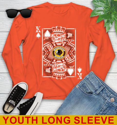 Washington Redskins NFL Football The King Of Spades Death Cards Shirt Youth Long Sleeve 4 Washington Redskins NFL Football The King Of Spades Death Cards Shirt Youth Long Sleeve - Image 4