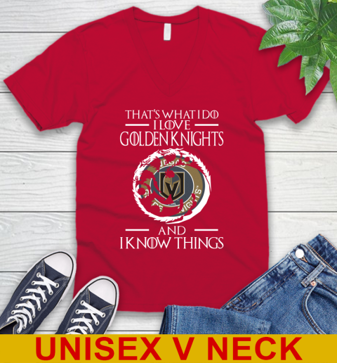 Vegas Golden Knights NHL Hockey That's What I Do I Love My Team And I Know Things Game Of Thrones 52
