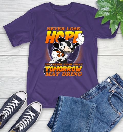 Oakland Raiders NFL Football Mickey Disney Never Lose Hope T-Shirt 5