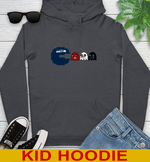 Seattle Seahawks NFL Football Pac Man Champion Youth Hoodie 9
