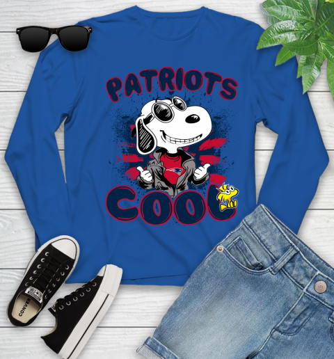 NFL Football New England Patriots Cool Snoopy Shirt Youth Long Sleeve 9