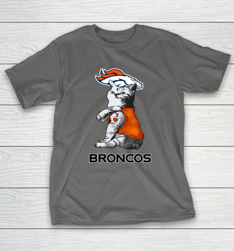 NFL Football My Cat Loves Denver Broncos T-Shirt 8