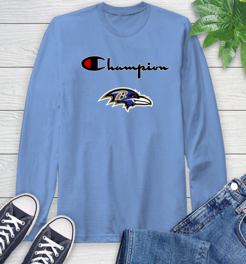 NFL Football Baltimore Ravens Champion Shirt Long Sleeve T-Shirt 10