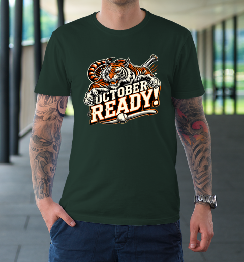 October Ready Baseball Tiger Fan T-Shirt 3