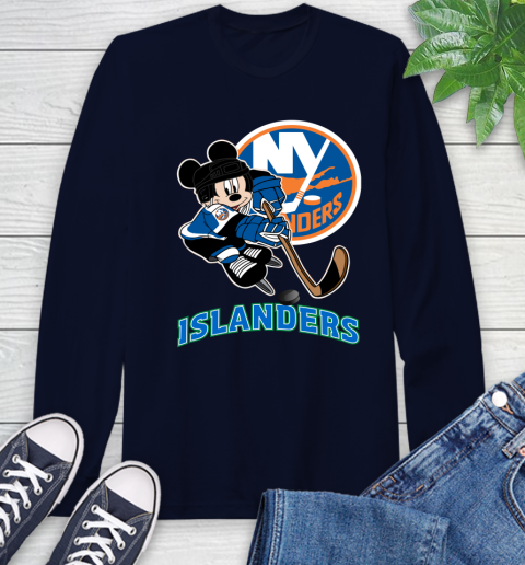 NHL New York Islanders Mickey Mouse Disney Hockey T Shirt Long Sleeve T-Shirt 4