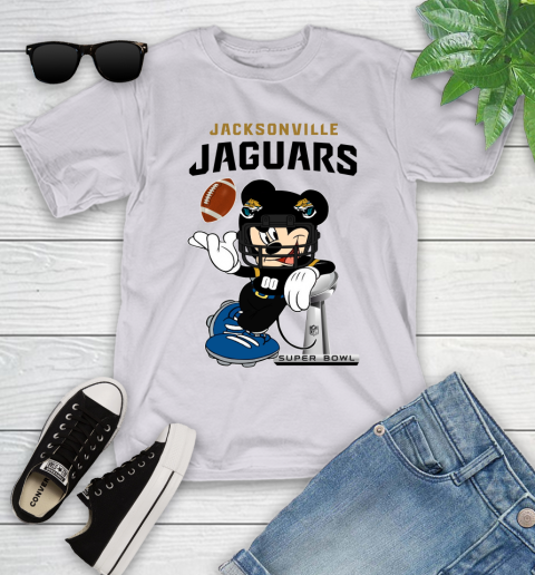 NFL Jacksonville Jaguars Mickey Mouse Disney Super Bowl Football T Shirt Youth T-Shirt 4