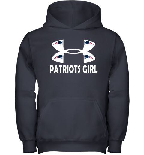 NFL New England Patriots Girl Under Armour Football Sports 9xToNWlsPmr youth hoodie 43 95 151514 front navy
