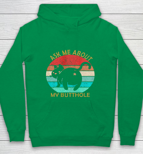 Funny Cat Kitten Tee Ask me about my BUTTHOLE Youth Hoodie - Image 5