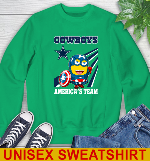 NFL Football Dallas Cowboys Captain America Marvel Avengers Minion Shirt Sweatshirt 8