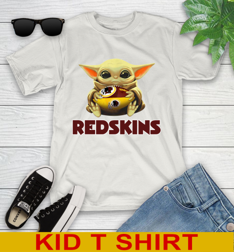 NFL Football Washington Redskins Baby Yoda Star Wars Shirt Youth T-Shirt 12