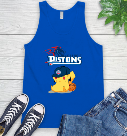 NBA Pikachu Basketball Sports Detroit Pistons Tank Top 5