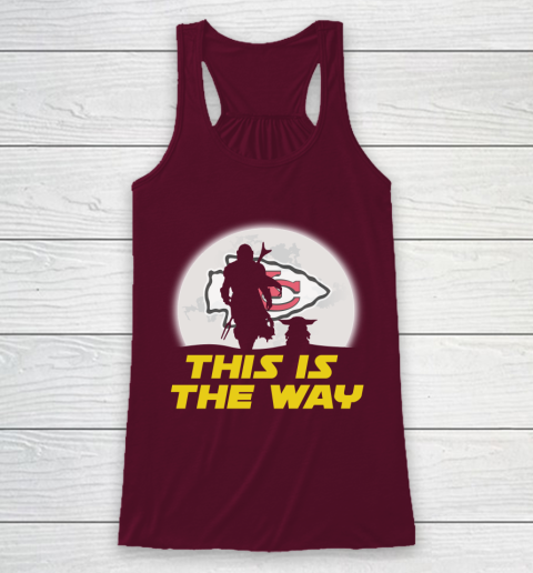 Kansas City Chiefs NFL Football Star Wars Yoda And Mandalorian This Is The Way Racerback Tank 2