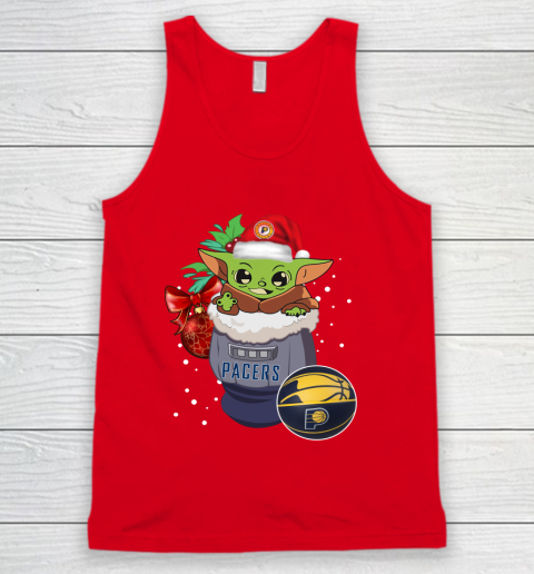 Indiana Pacers Christmas Baby Yoda Star Wars Funny Happy NBA Tank Top 6