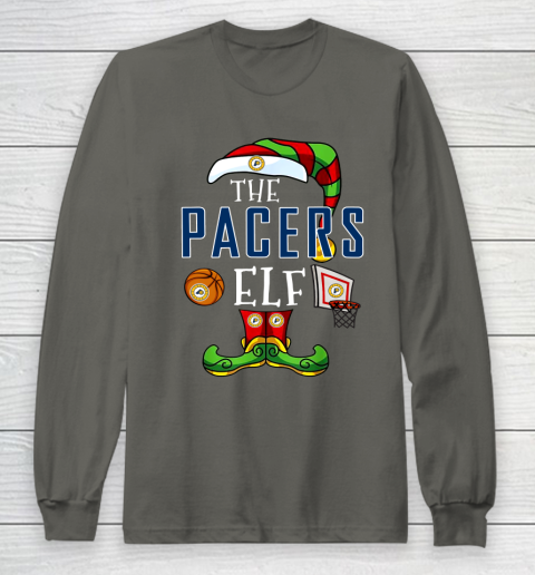 Indiana Pacers Christmas ELF Funny NBA Long Sleeve T-Shirt 5