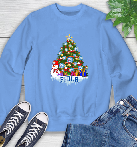 Philadelphia 76ers Merry Christmas NBA Basketball Sports Sweatshirt 11