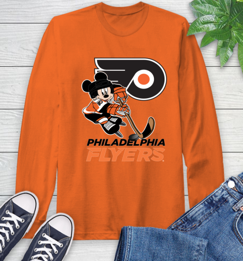 NHL Philadelphia Flyers Mickey Mouse Disney Hockey T Shirt Long Sleeve T-Shirt 5