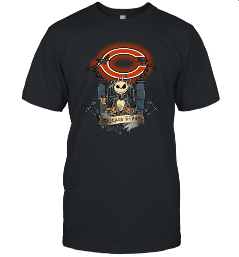 Chicago Bears Jack Skellington This Is Halloween NFL Unisex Jersey Tee
