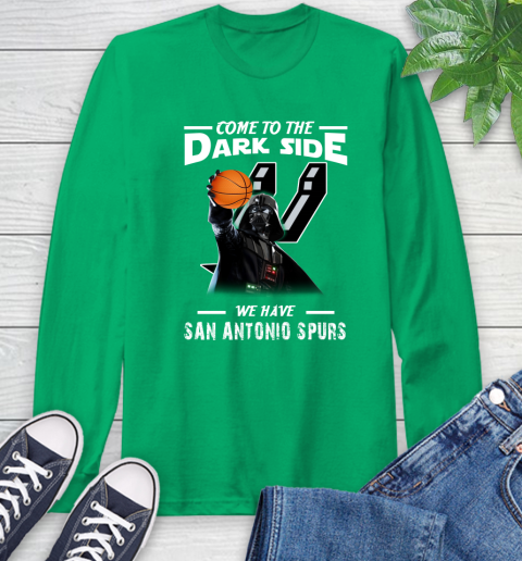 NBA Come To The Dark Side We Have San Antonio Spurs Star Wars Darth Vader Basketball Long Sleeve T-Shirt 8