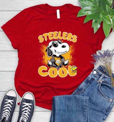 NFL Football Pittsburgh Steelers Cool Snoopy Shirt Women's T-Shirt 11
