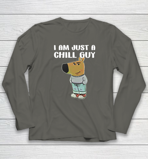 Chill Guy Shirt I Am Just A Chill Guy Long Sleeve T-Shirt 4