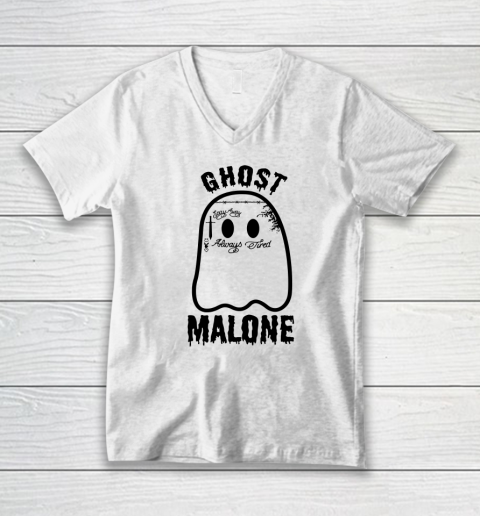 Funny Halloween Spooky Season Fall Season Cute Ghost Malon V-Neck T-Shirt