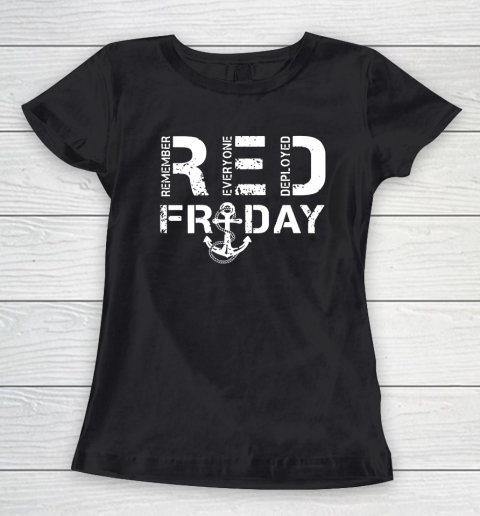 On Fridays We Wear Red Friday Military Navy Soldiers Women's T-Shirt