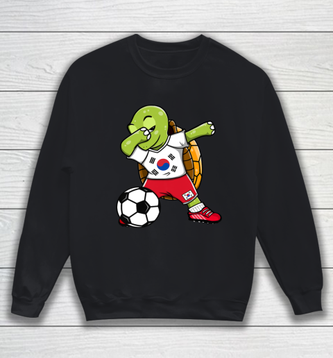Dabbing Turtle South Korea Soccer Fans Jersey Flag Football Sweatshirt