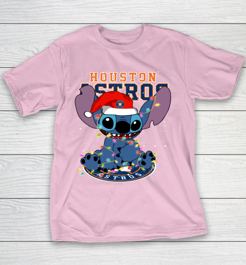Houston Astros MLB noel stitch Baseball Christmas Youth T-Shirt 5
