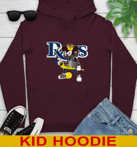 Tampa Bay Rays MLB Baseball Mickey Peace Sign Sports Youth Hoodie 7
