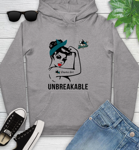 NHL San Jose Sharks Girl Unbreakable Hockey Sports Youth Hoodie 4