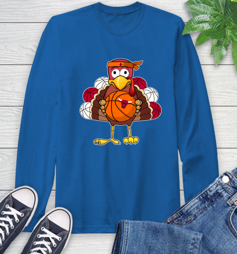 Chicago Bulls Turkey thanksgiving day Long Sleeve T-Shirt 9