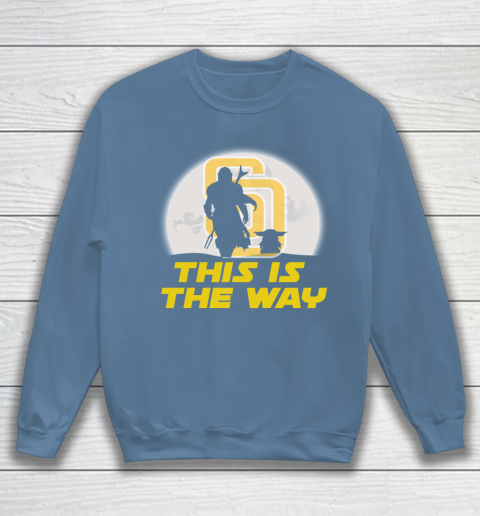 San Diego Padres MLB Baseball Star Wars Yoda And Mandalorian This Is The Way Sweatshirt 6