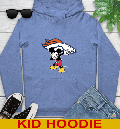 Denver Broncos NFL Football Dabbing Mickey Disney Sports Youth Hoodie 12