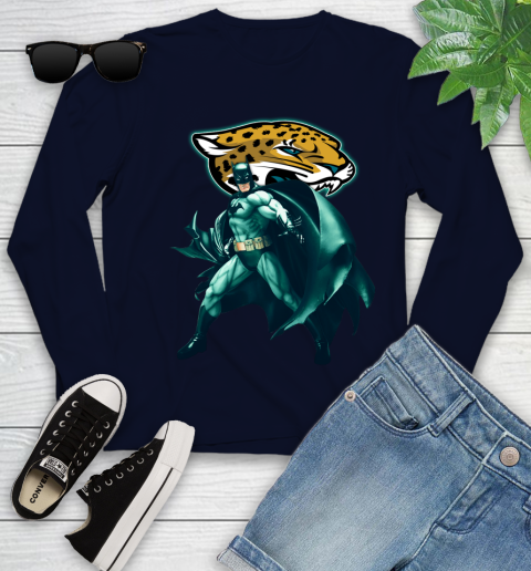 NFL Batman Football Sports Jacksonville Jaguars Youth Long Sleeve 3