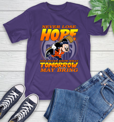 Edmonton Oilers NHL Hockey ootball Mickey Disney Never Lose Hope T-Shirt 5