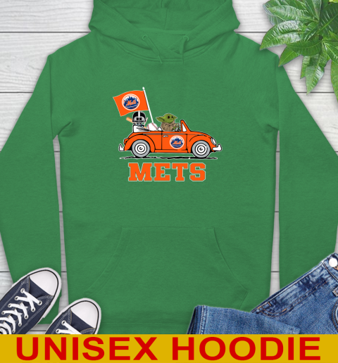 MLB Baseball New York Mets Darth Vader Baby Yoda Driving Star Wars Shirt Hoodie 8