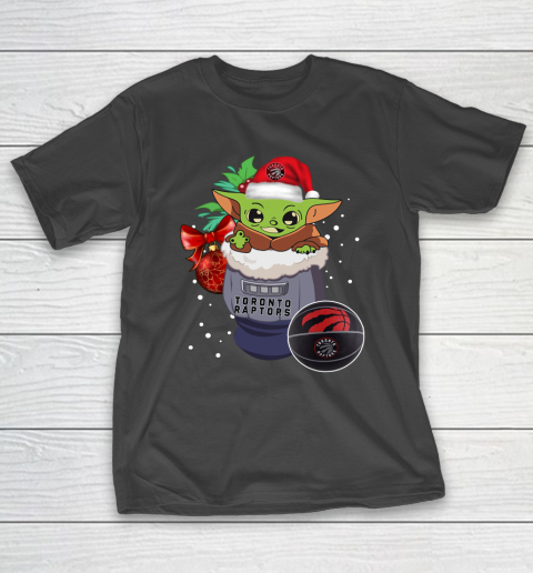 Toronto Raptors Christmas Baby Yoda Star Wars Funny Happy NBA T-Shirt 2