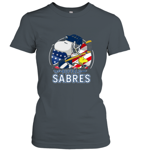 wyk6 buffalo sabres ice hockey snoopy and woodstock nhl ladies t shirt 20 front dark heather