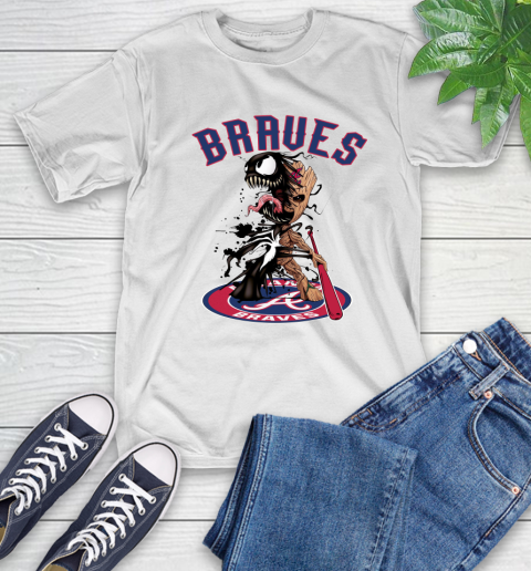 MLB Atlanta Braves Baseball Venom Groot Guardians Of The Galaxy T-Shirt