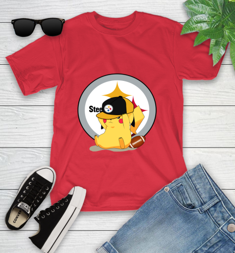 NFL Pikachu Football Sports Pittsburgh Steelers Youth T-Shirt 10