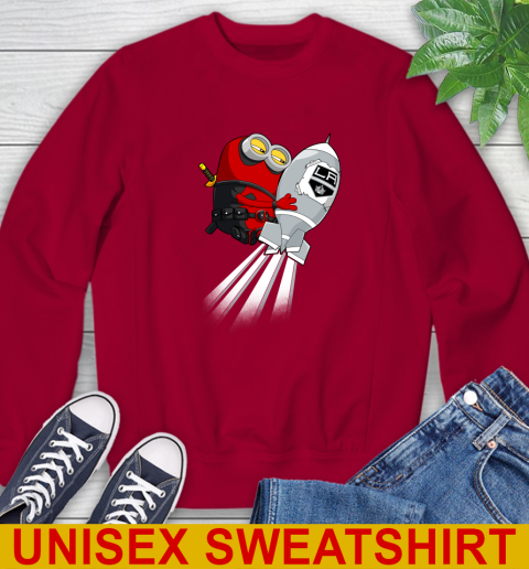 NHL Hockey Los Angeles Kings Deadpool Minion Marvel Shirt Sweatshirt 9